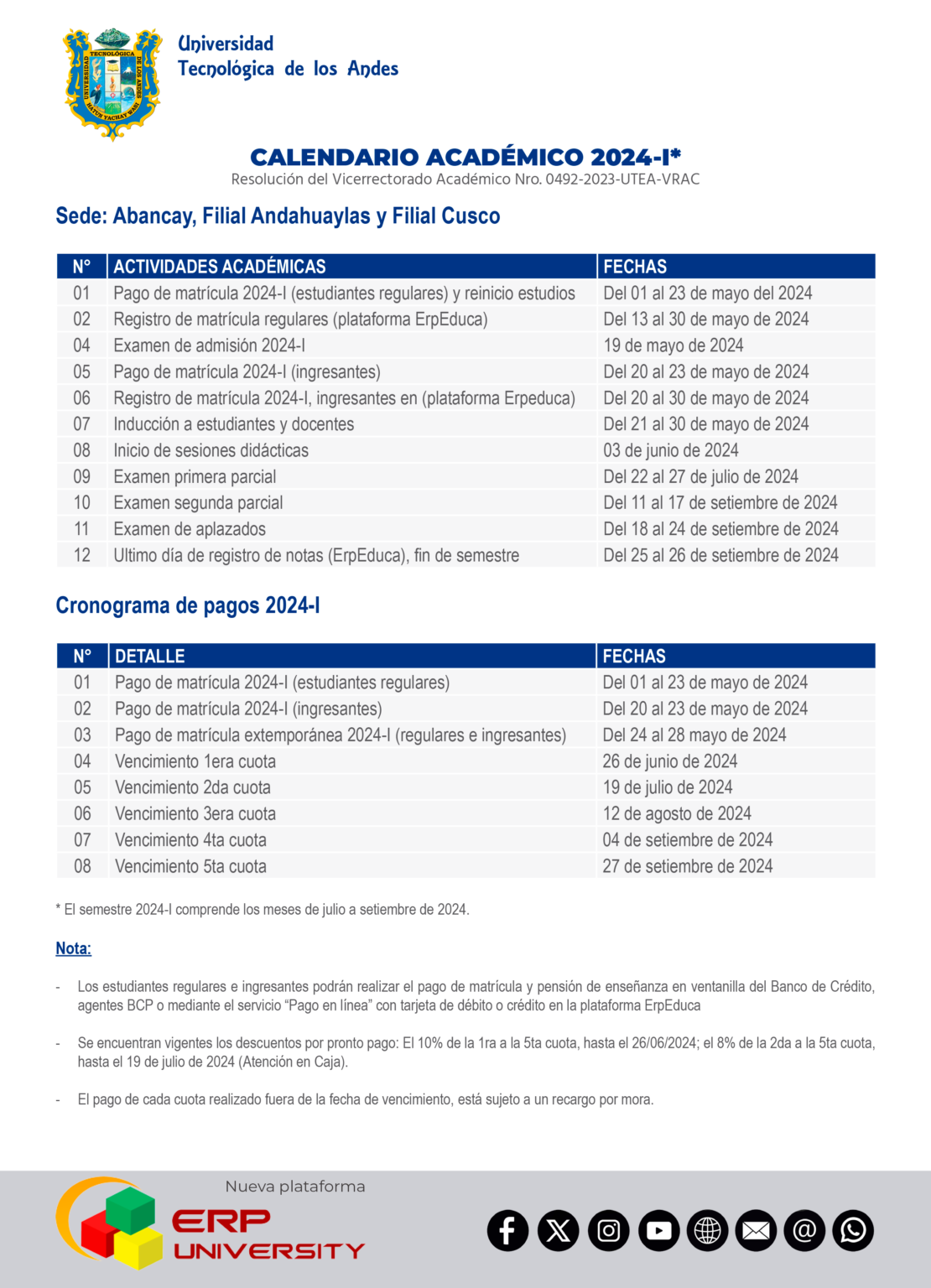 Calendario academico 3 2024 utesa 6